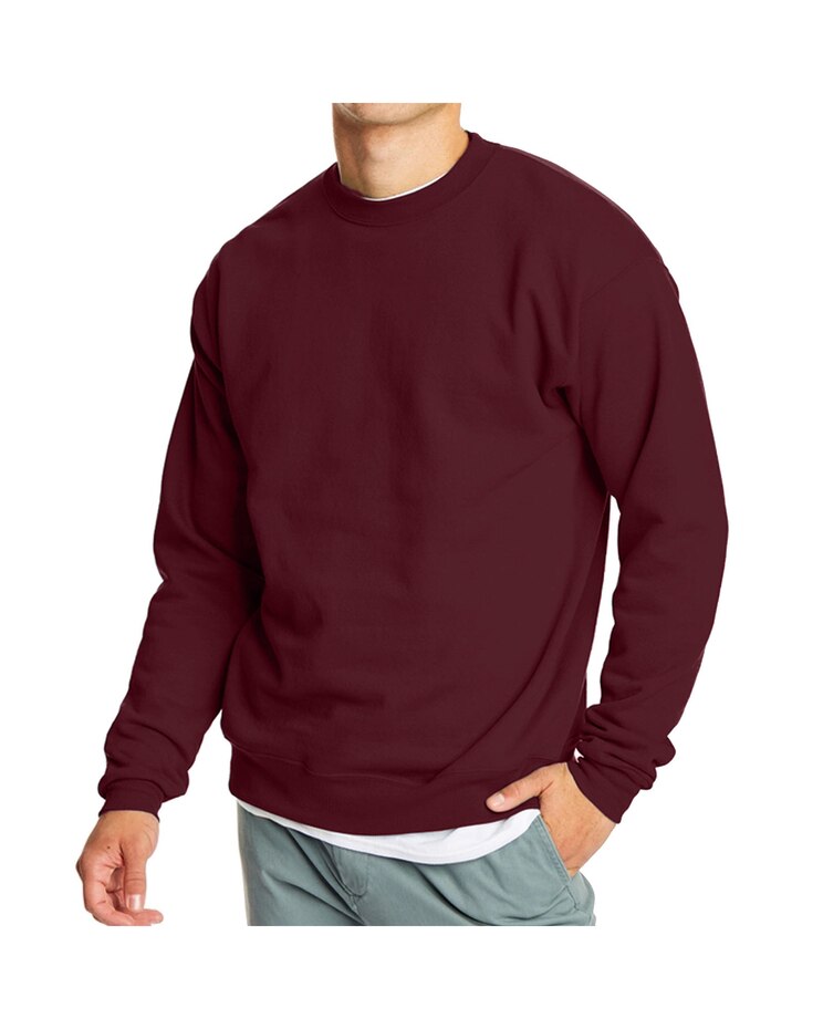Men's Crew Neck Fleece-Lined Pullover Sweater image number 1
