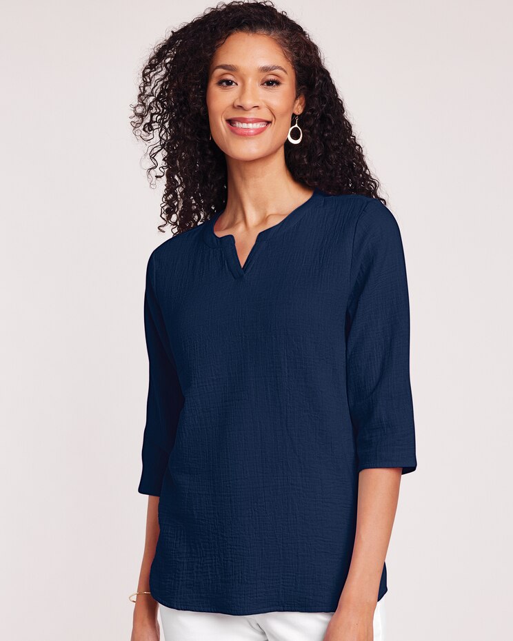 Gauze Pullover Top image number 1