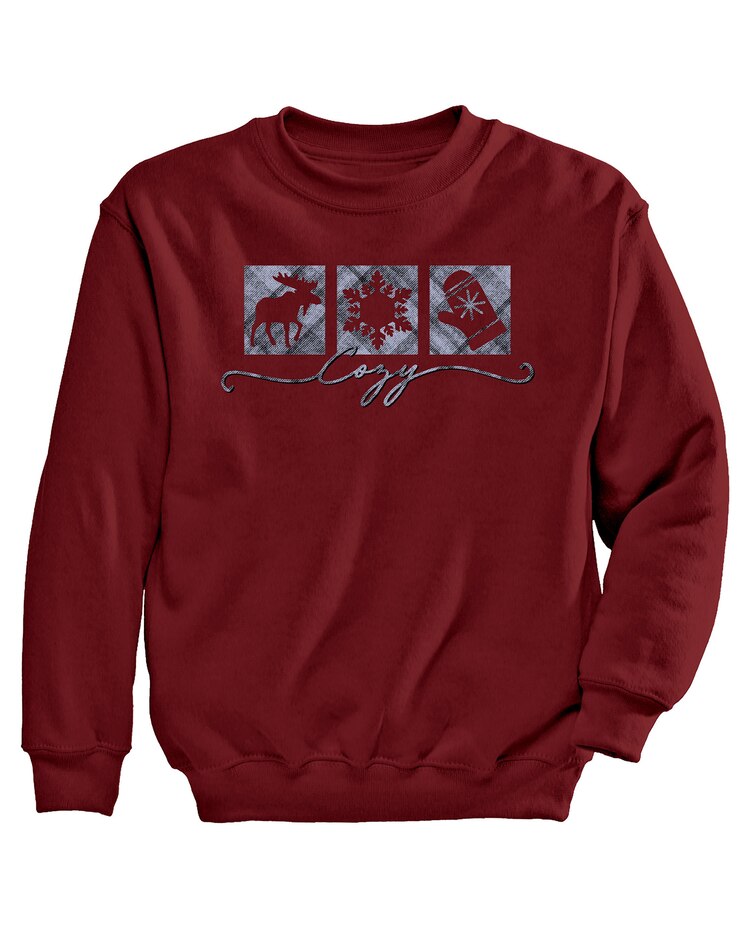 Cozy Plaid Graphic Sweatshirt image number 1