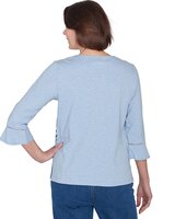 Alfred Dunner® Scottsdale Floral Chevron Beaded Split Neck Top thumbnail number 2