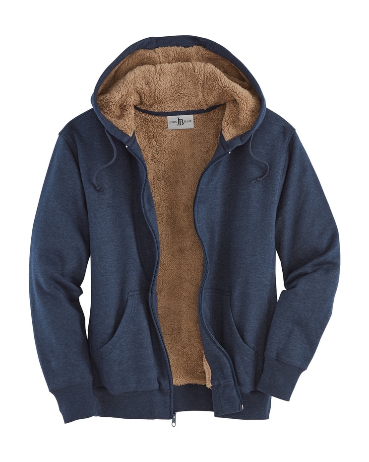John Blair® Supreme Fleece Sherpa Lined Hoodie image number 3