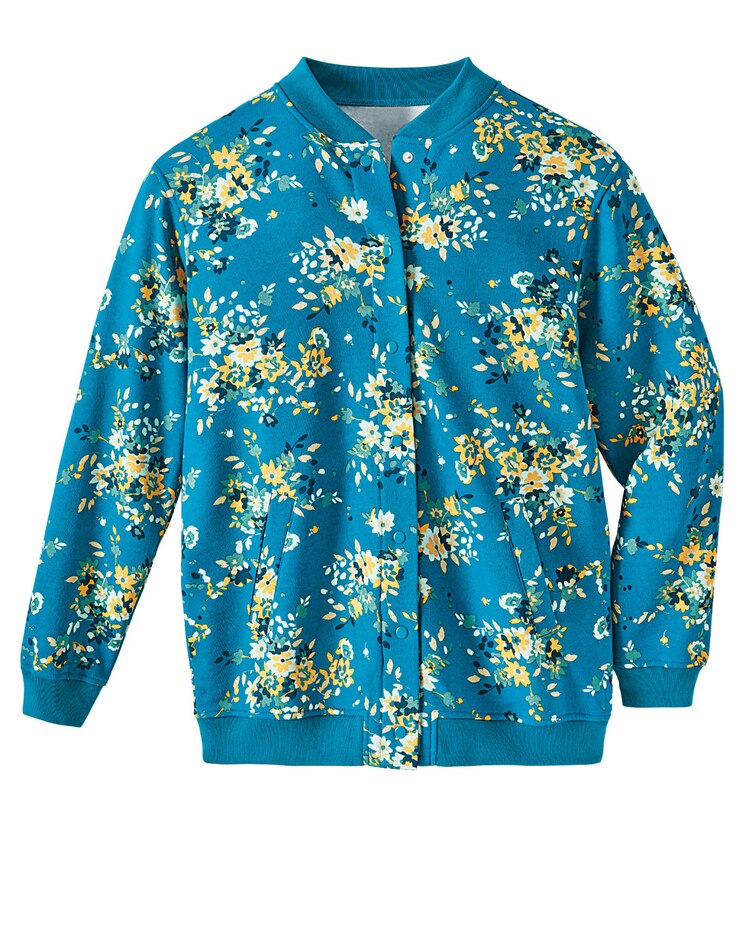Haband Women’s Snap-It-Up TM Fleece Jacket, Print image number 1