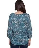 Ruby Rd® Wintery Glow Knit Emb Paisley Top thumbnail number 2