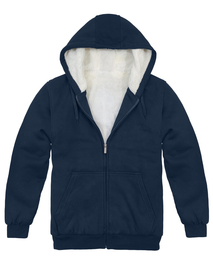 Victory Men's Fleece Zip Up Hoodie with Soft Berber Lining image number 1
