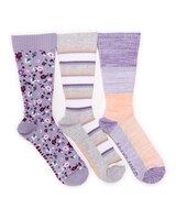 MUK LUKS® Women's 3 Pack Cotton Compression Crew Socks thumbnail number 1