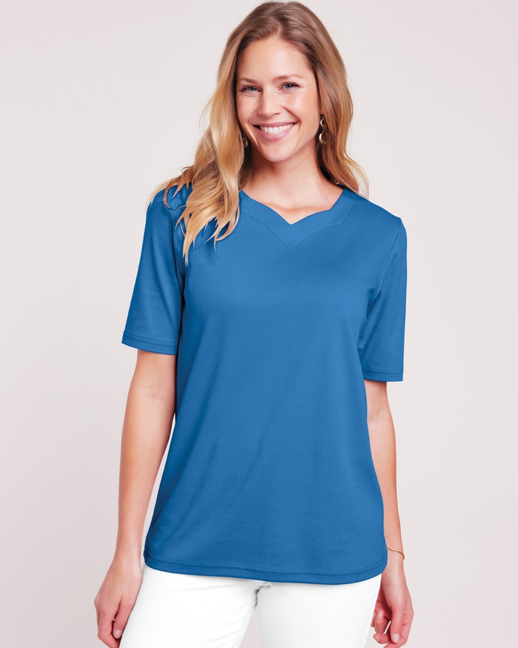 Essential Knit Sweetheart Top image number 1