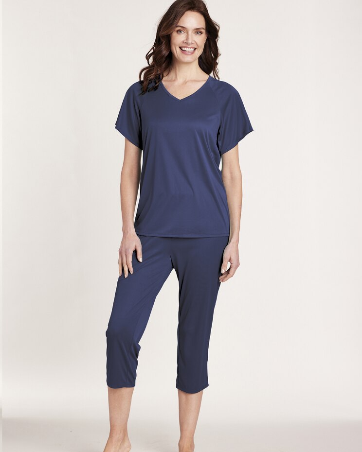 Silky Knit Capri Pajamas image number 1