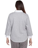 Alfred Dunner® Copenhagen Collar Layered Winter White Sweater thumbnail number 2