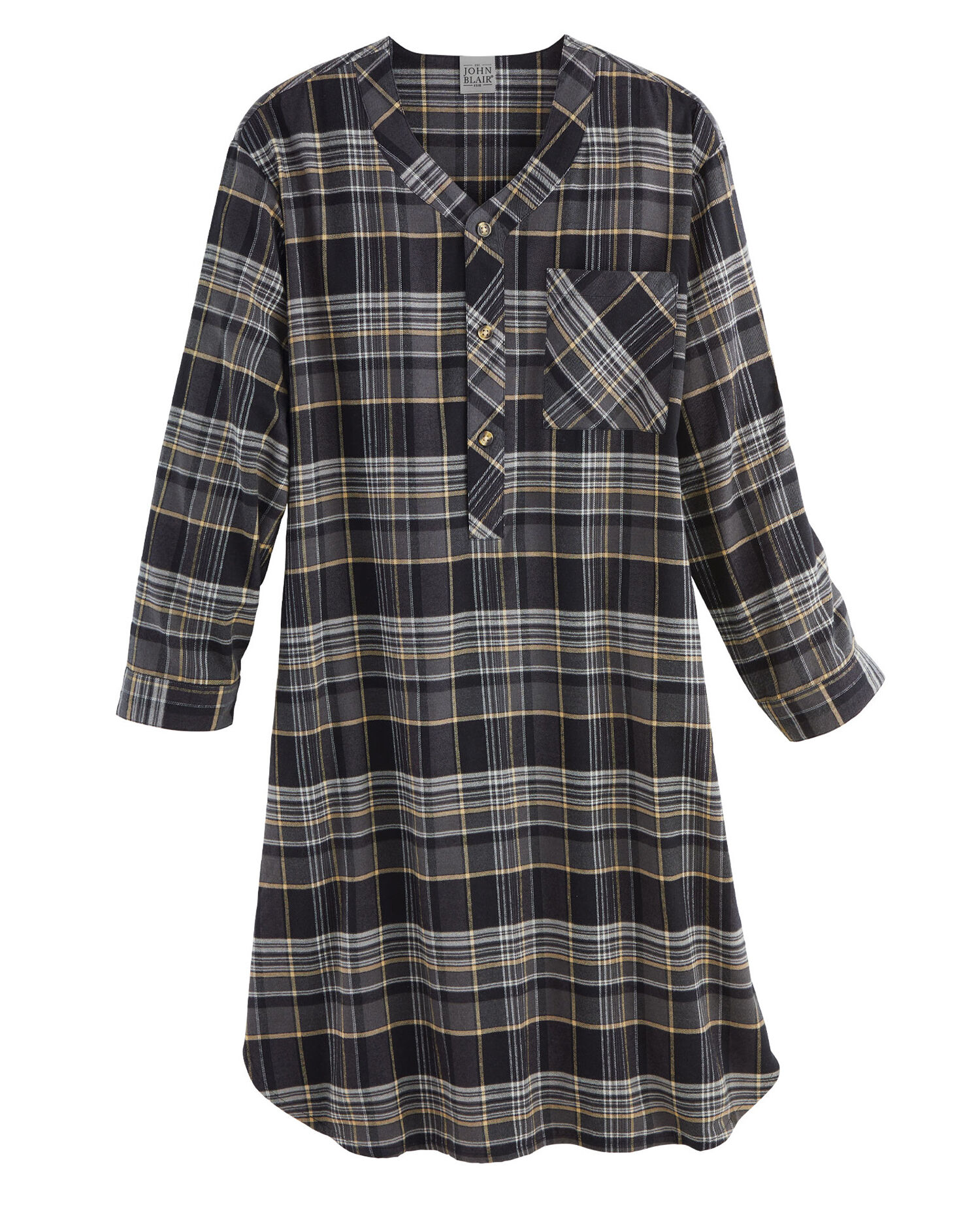 Plaid flannel best sale nightshirt