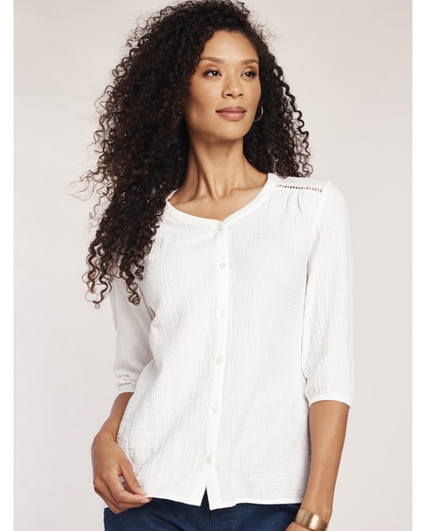 Easy Going Gauze Button Shirt