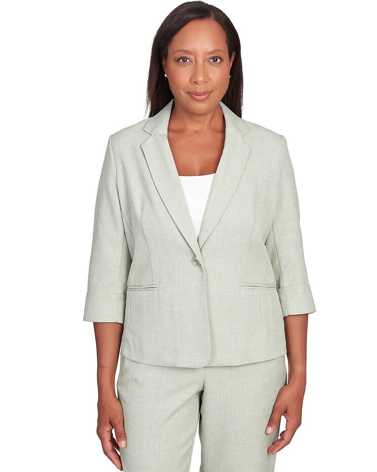 Alfred Dunner® English Garden Button Front Blazer Jacket image number 1