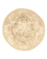 One Of A Kind- Open Weave Crochet Paper Floppy Hat thumbnail number 2