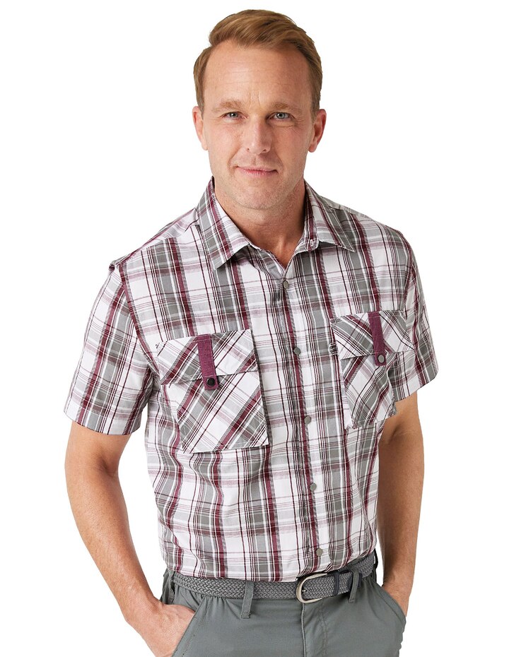 Haband Men’s Snap-tastic™ Mountaineer Woven Shirt image number 1