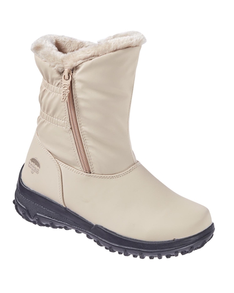 Totes® Women’s Water-Resistant Mid-Calf Boots with Double Zippers