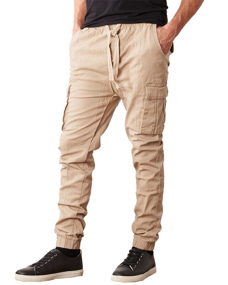 Galaxy By Harvic Men's Cotton Flex Stretch Cargo Jogger Pants image number 1