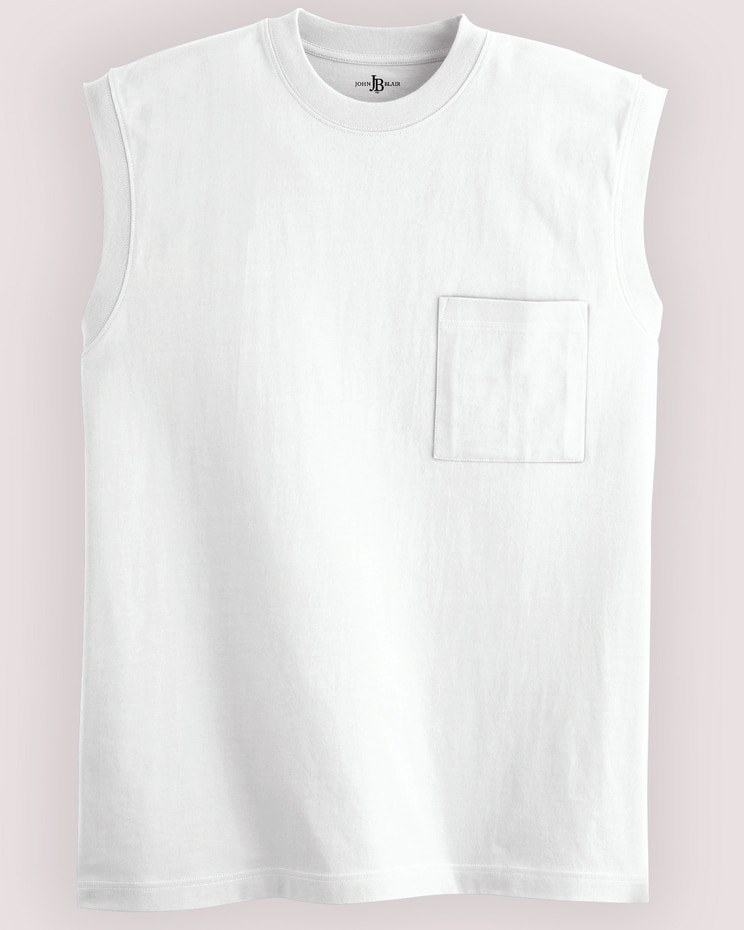 John Blair Everyday Jersey Knit Sleeveless Pocket Tee image number 1