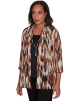 Alfred Dunner® Rue Rivoli Two In One Mesh Top With Detachable Necklace thumbnail number 3