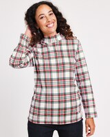 Essential Knit Patterned Mock Top thumbnail number 1