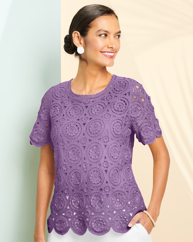 Crochet Medallion Top image number 1