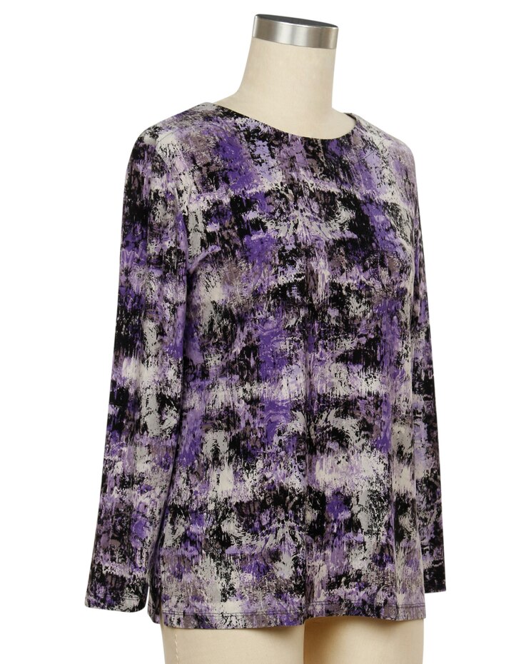 Southern Lady Dream Seeker Long Sleeve Print Top image number 1