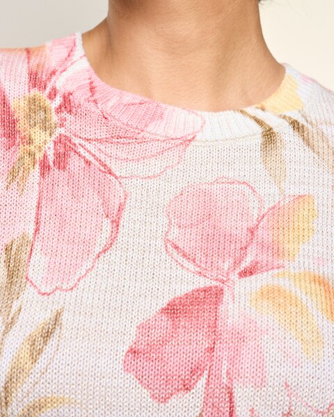 Shimmer Floral Sweater by Alfred Dunner