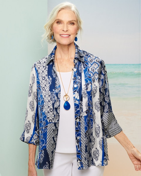 Patchwork Blues Big Shirt