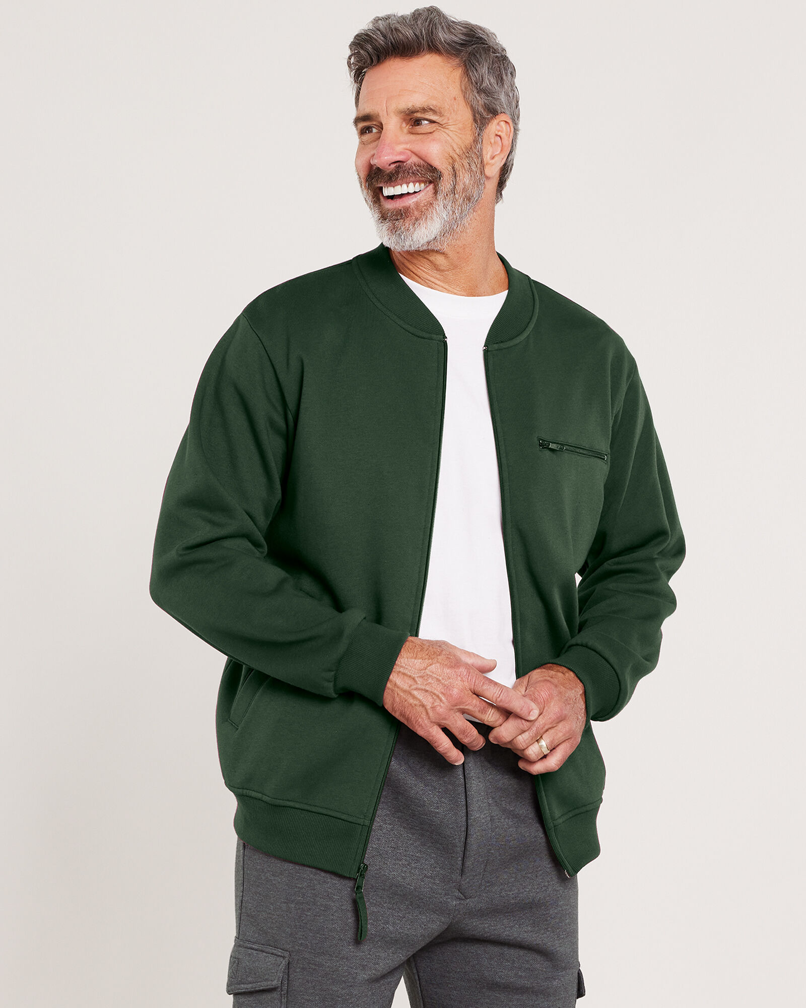 John Blair Supreme Fleece Baseball Jacket Blair