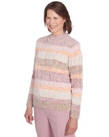 Alfred Dunner® Telluride Chenille Spray Dyed Stripe Sweater thumbnail number 3