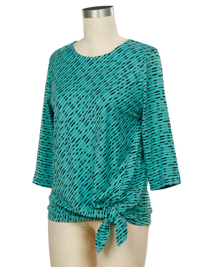 N Touch Anita Stripe Tie Top image number 1