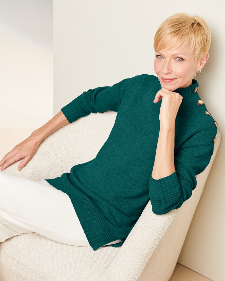Monroe Mock Neck Long Sleeve Sweater image number 1