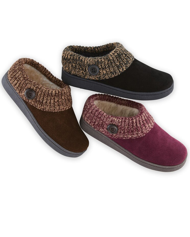 Clarks Sweater-Knit Clog Slippers image number 1