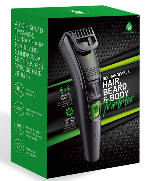 Pursonic Rechargeable Beard And Body Trimmer