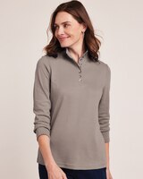 Essential Knit Long-Sleeve Button Henley thumbnail number 1