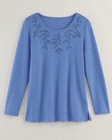 Essential Knit Border Embroidered Top thumbnail number 4