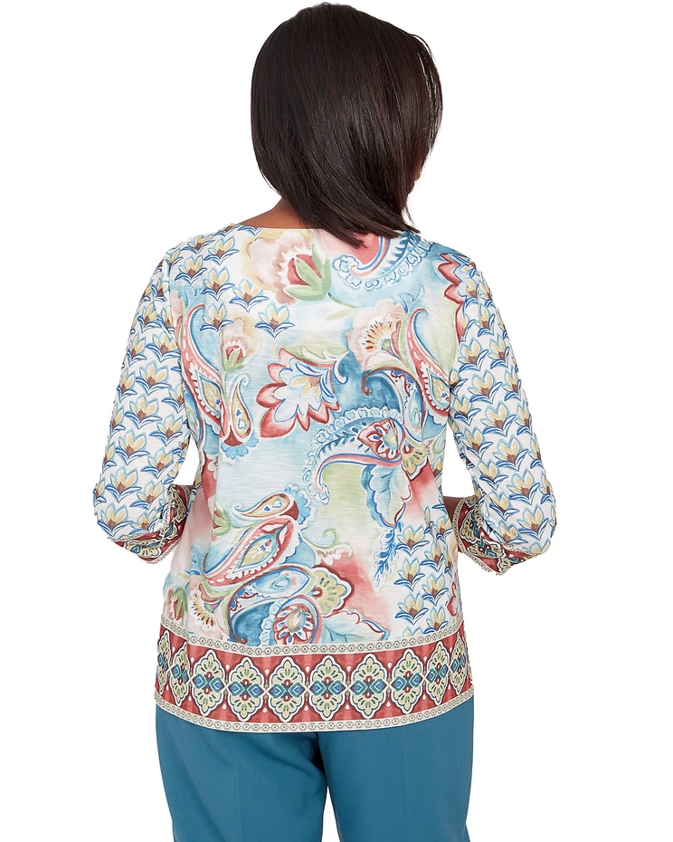 Alfred Dunner® Sedona Sky Medallion Paisley Top image number 2