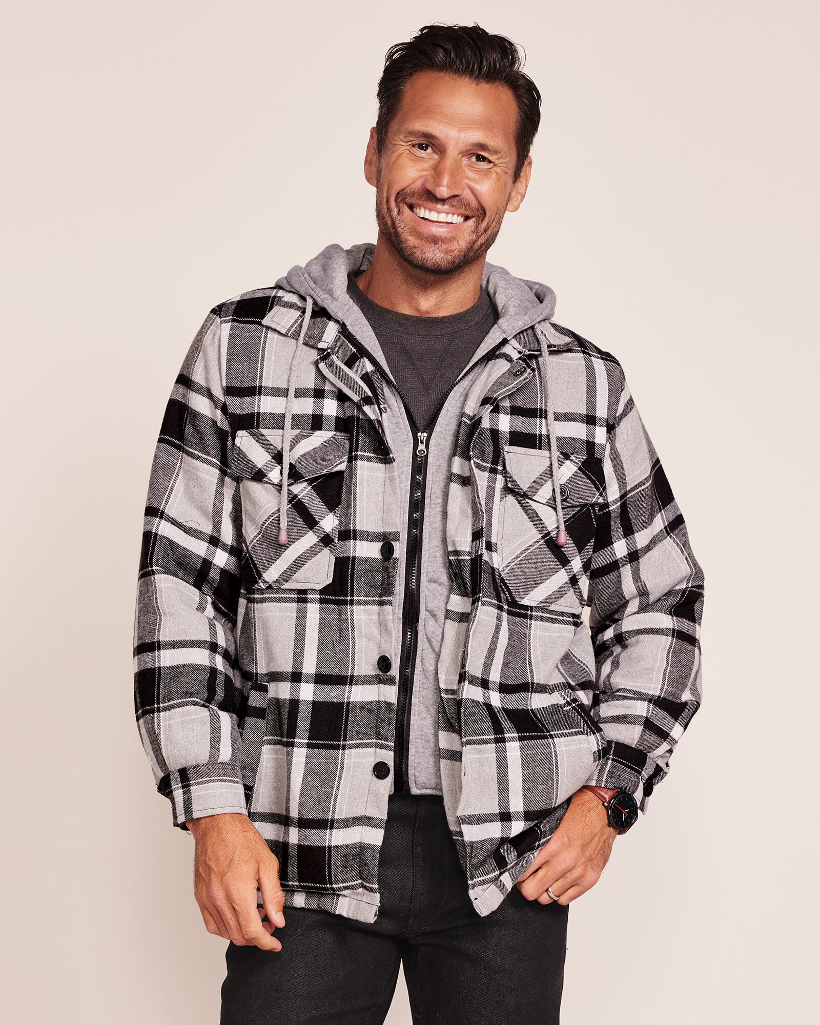 Haband Tailgater Sherpa Lined Men s Flannel Jacket