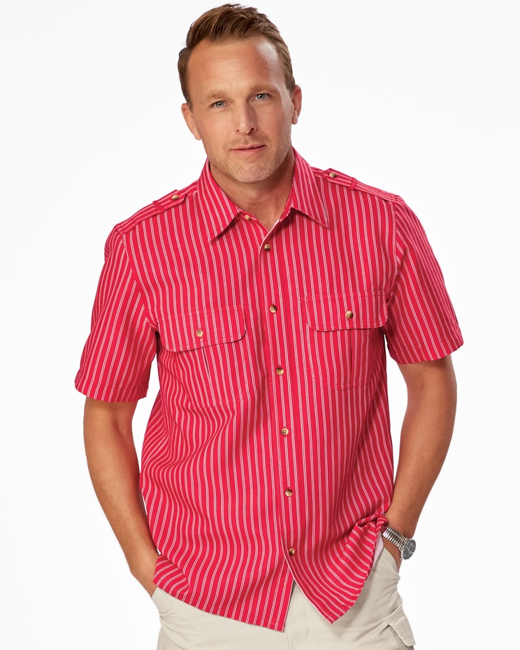 John Blair® Short-Sleeve Linen-Look Pilot Shirt image number 4