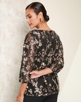 Sequin Floral Tunic by Alex Evenings thumbnail number 2