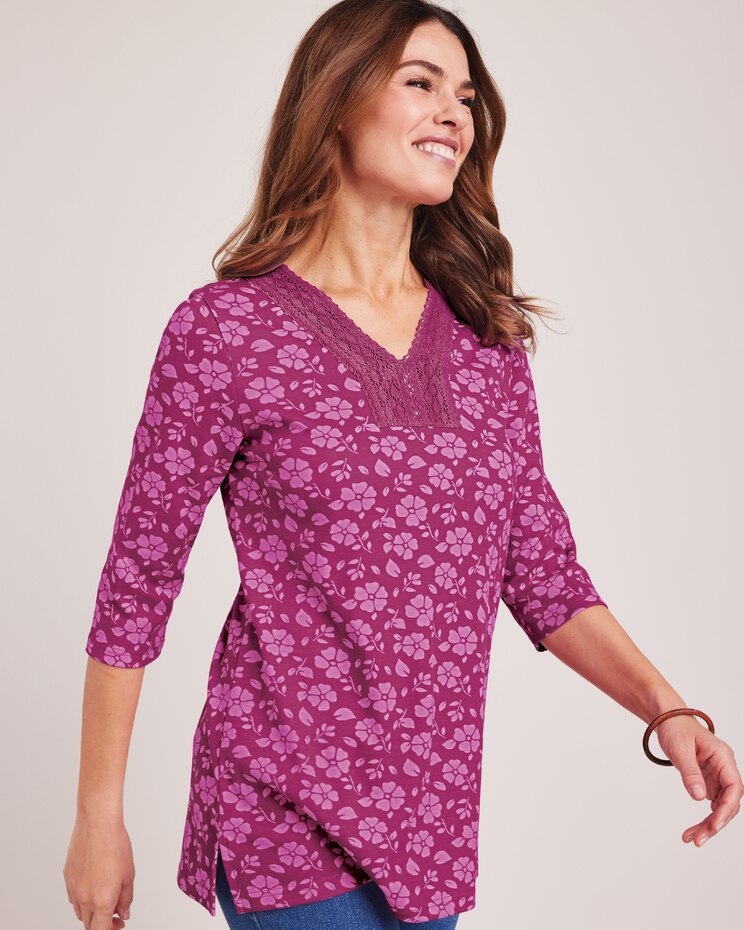 Lace Trim Pullover Tunic image number 1