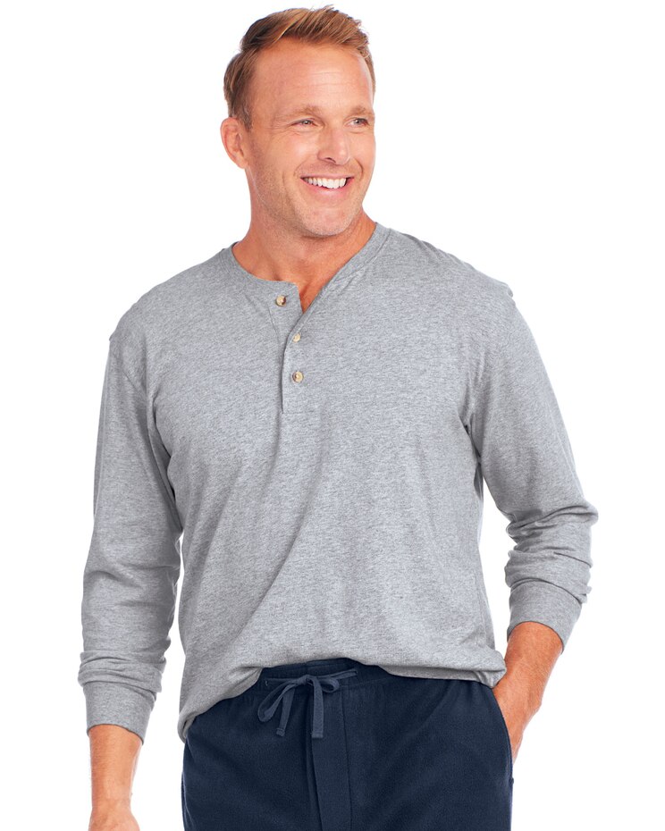 John Blair Everyday Jersey Knit Long-Sleeve Henley image number 1