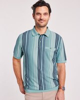 John Blair Banded Bottom Stripe Polo thumbnail number 1