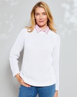 Bayside Cotton Shaker-Stitch Pullover thumbnail number 1