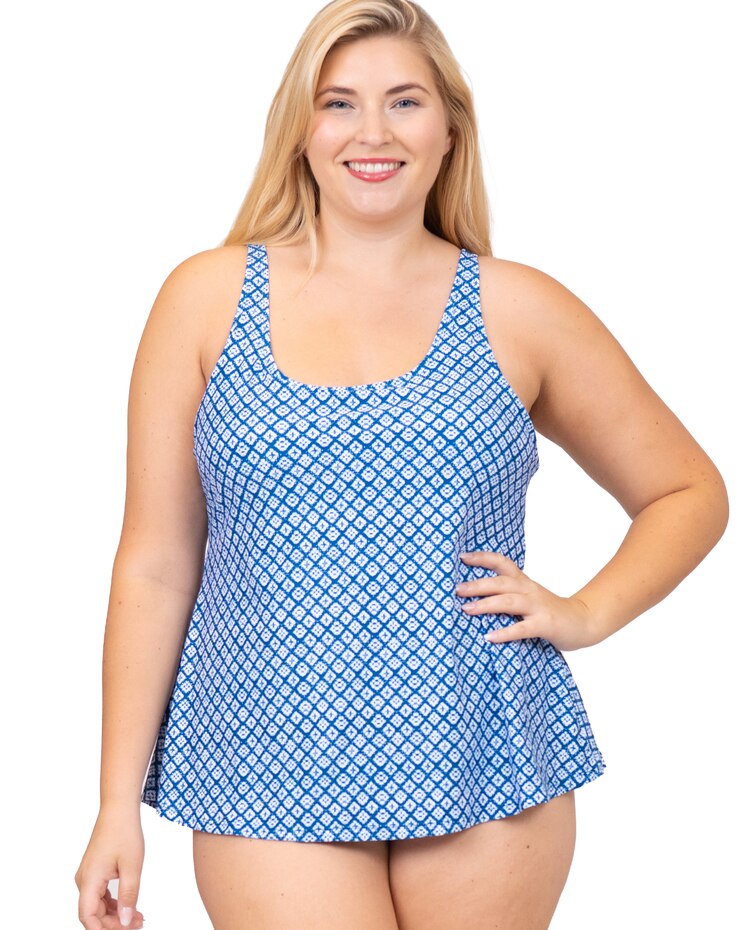 Plus Size Fashion Fully Lined 1 Piece Swimdress By Beach Party image number 1