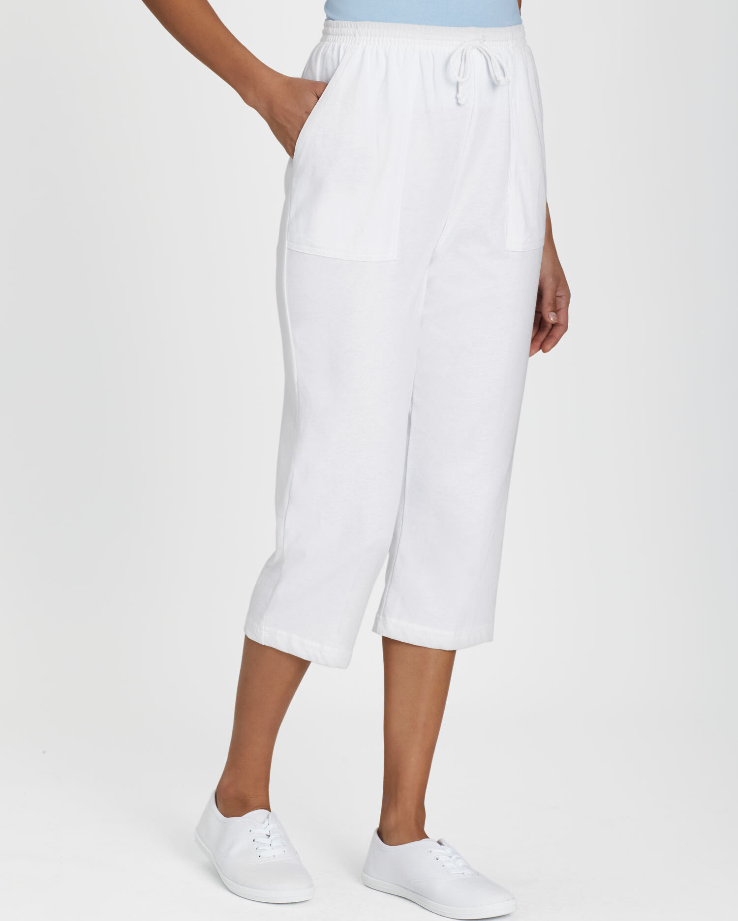 Pull On Knit Drawstring Sport Capris Blair