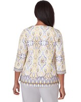 Alfred Dunner® Charleston Medallion Border Top with Square Neckline thumbnail number 2