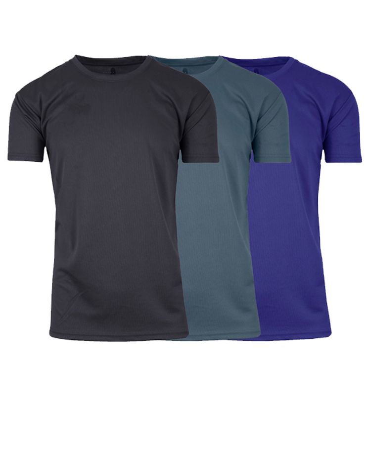 Galaxy By Harvic Men's Short Sleeve Moisture-Wicking Quick Dry Tee -3 Pack image number 1