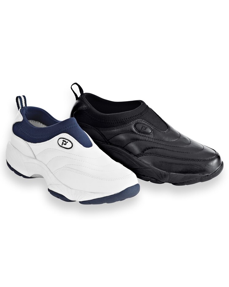 Propet® Wash & Wear Leather and Suede Slip-Ons image number 1