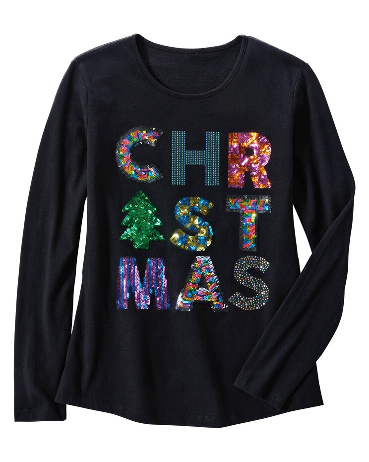 Christmas Sequin Tee image number 2