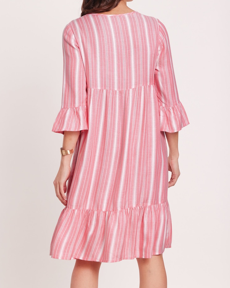 Striped Tiered Dress image number 4