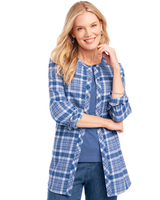 Super-Soft Plaid Flannel Tunic thumbnail number 1